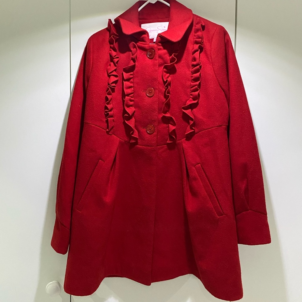Jessica Simpson Girl’s Red Pea Coat